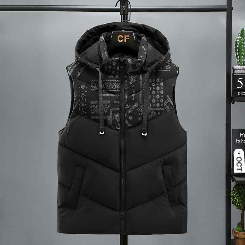 ベスト 男性用 秋冬 羽毛 コットン 中綿入り チョッキ 大きいサイズ カモフラージュ 迷彩柄 防寒 あっ..