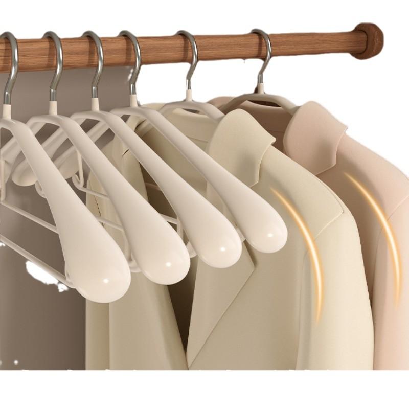 ハンガー 太め 幅広 肩パッド付き 型崩れ防止 滑り止め コート ハンガー ステンレス製 衣類収納 クローゼット収納 5本セット 100本セット 白 グレー 黒...