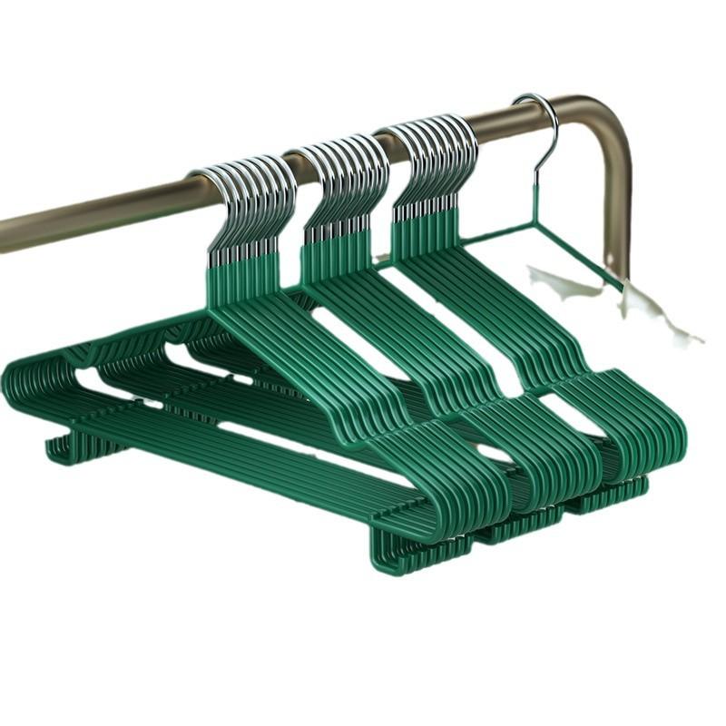 ハンガー 大人用 滑り止め 浸塑加工 フック付き 衣類収納 整理整頓 コート スーツ ジャケット 型崩れ防止 クローゼット収納 丈夫(x10)