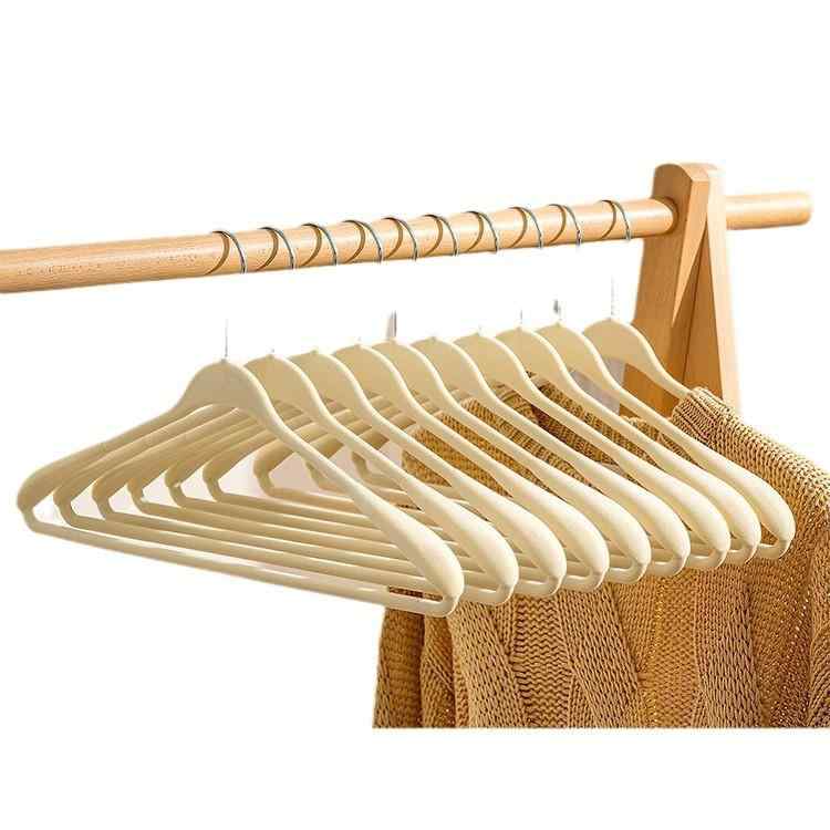 ハンガー レディース メンズ 衣類 収納 型崩れ防止 滑り止め 植毛加工 幅広 肩 丈夫 コート ジャケット スーツ 新中式