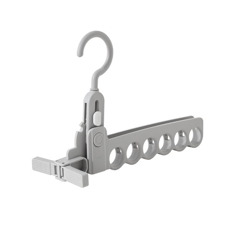 ハンガー 旅行用 折りたたみ ポータブル S字フック 携帯 部屋干し 南極グレー(x60)