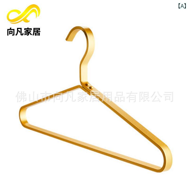 ハンガー 店舗用 アルミ合金製 衣類ハンガー ディスプレイ用 ゴールド シルバー グレー グリーン ブラ..