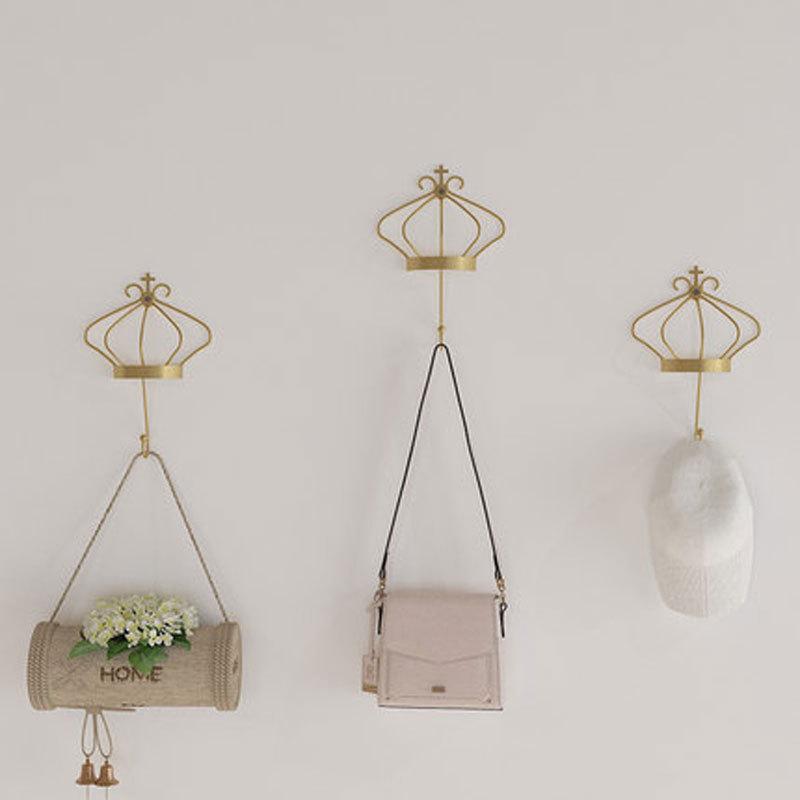 壁掛けハンガー レディース キッズ 子供服 壁掛けフック 鹿の角 金属製 黒 ブラック ディスプレイ収納