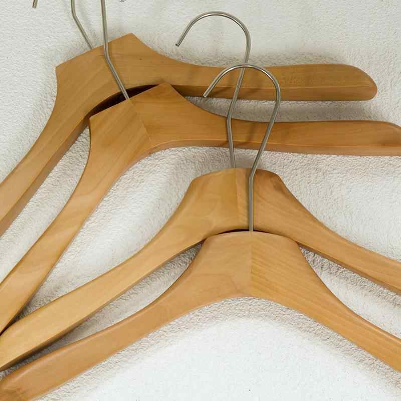 ハンガー レディース 木製 滑り止め 型崩れ防止 跡がつきにくい 木目 コート スーツ ジャケット 店舗用