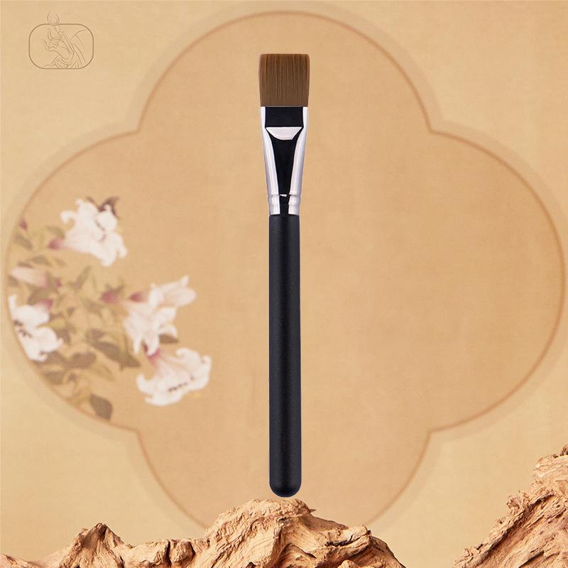 ファンデーションブラシ 化粧ブラシ BBクリーム リキッドファンデーション クリームファンデーション 人工繊維 扁平 長柄(x3)