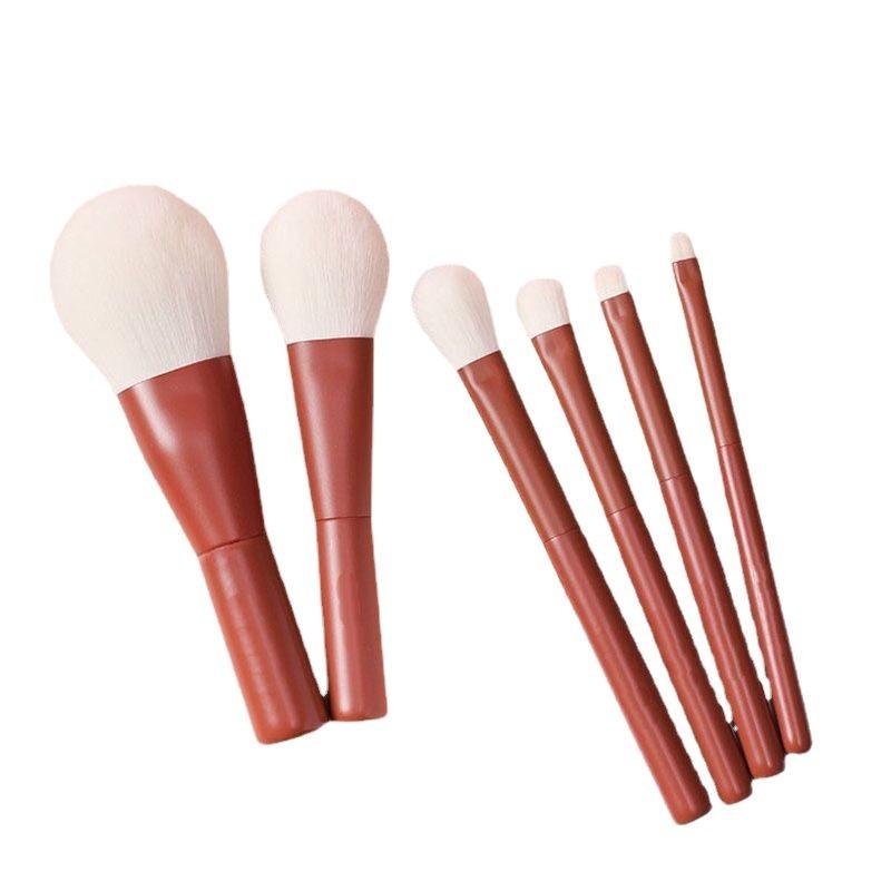 メイクブラシ レディース 6本セット 携帯用 フェイスブラシ チークブラシ アイシャドウブラシ 人工繊維..