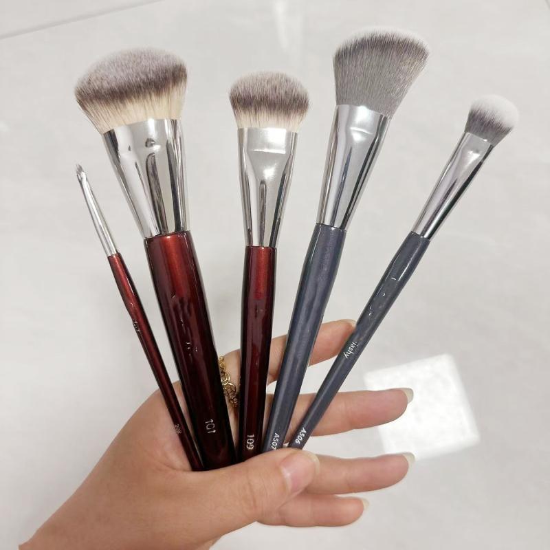 メイクブラシ レディース 人工毛 遮瑕ブラシ ファンデーションブラシ チークブラシ ノーズシャドウブラシ 輪郭ブラシ 修容ブラシ 斜めカット 多機能 メイクアップブラシ