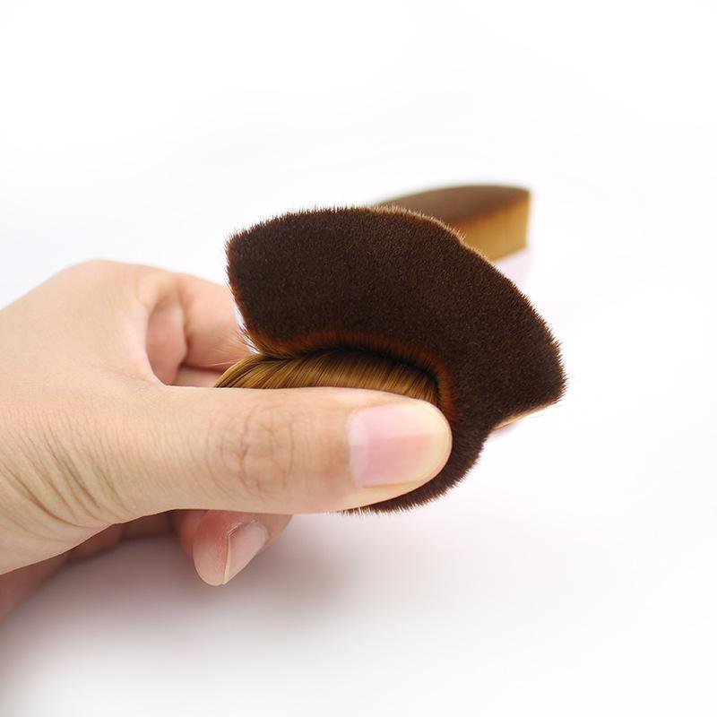 ファンデーションブラシ ナイロン メイクブラシ 化粧ブラシ パウダーブラシ チークブラシ 携帯用 短柄 ブラック
