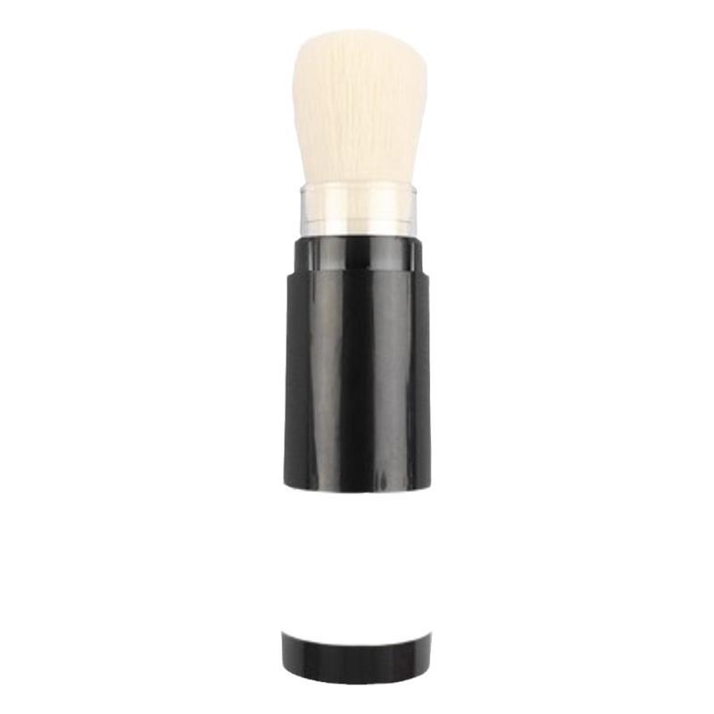 メイクブラシ レディース 人工毛 フェイスブラシ パウダーブラシ 携帯用 ブラック ピンク系 ベージュ ..