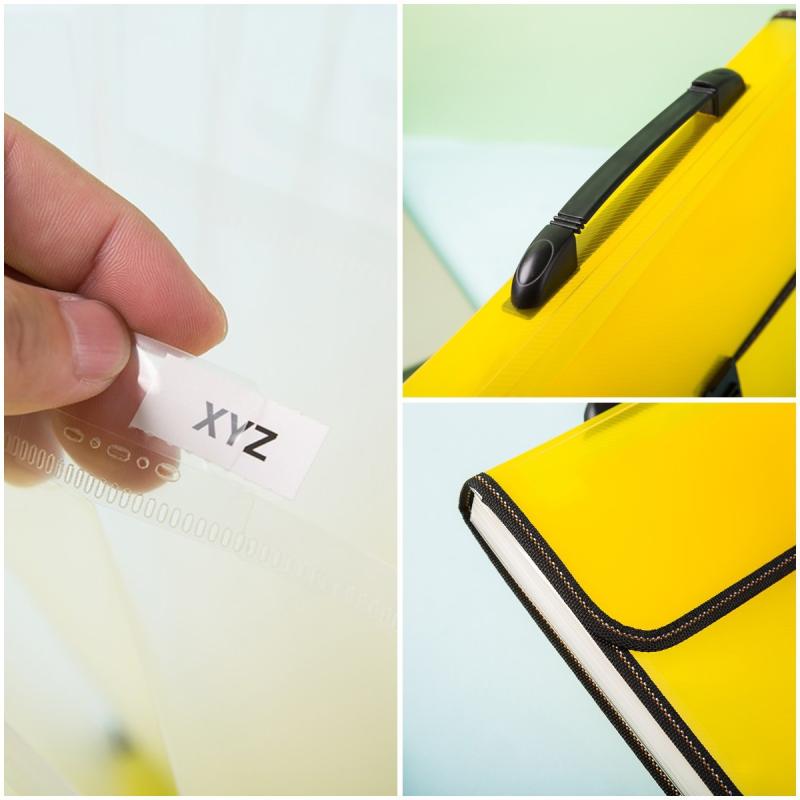 ファイルケース A4 ドキュメントファイル 大容量 オフィス収納 学生 整理 13ポケット 白 黒 赤 黄 青