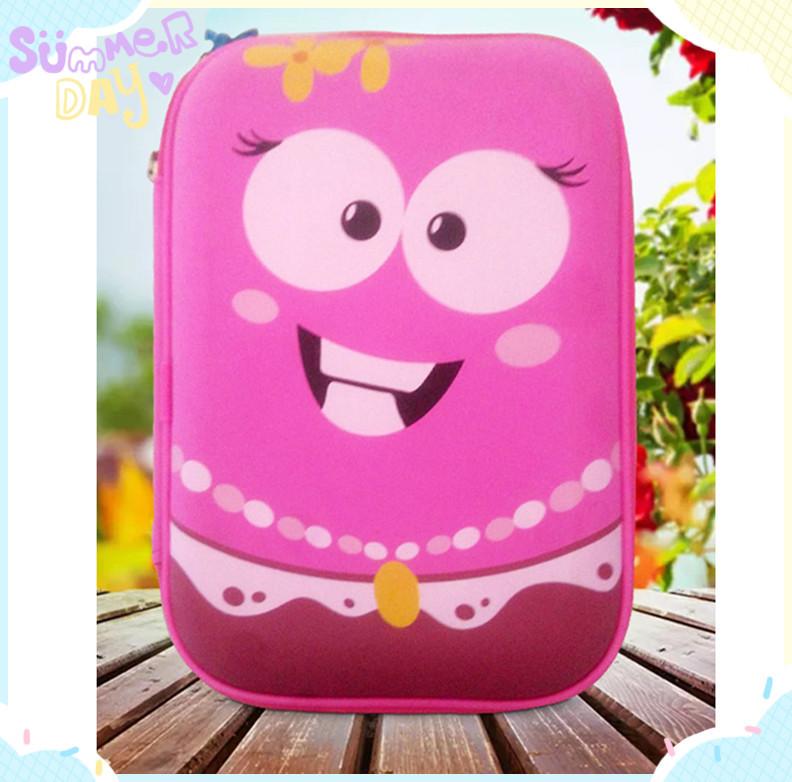 ペンケース 小学生 文具 EVA素材 カートン キャラクター かわいい 軽量 筆箱 ペン入れ 収納 携帯 持ち運び 赤 緑 青(x200)