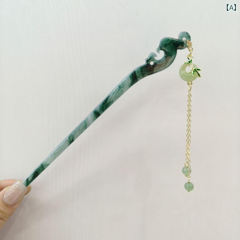 ヘアアクセサリー レディース ヘアピン ヘアスティック 簪 かんざし ピンク 蝶 バタフライ チャイナド..