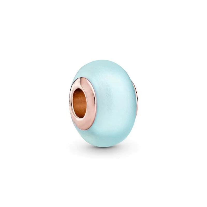 琉璃ビーズ ペンダントトップ DIYアクセサリー ブルー ガラスビーズ 電気メッキ加工 OL 普段使い