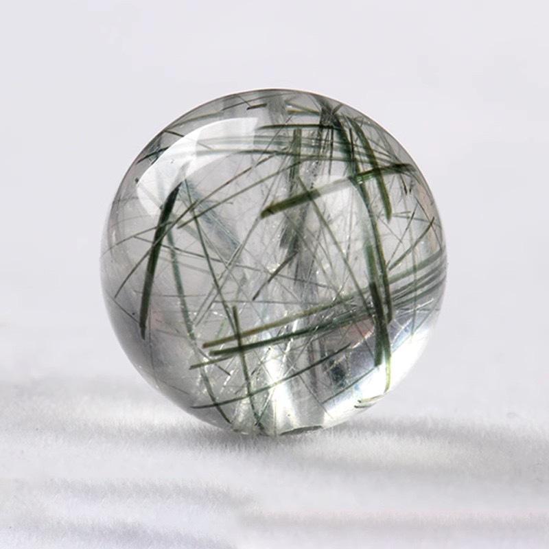 水晶 グリーンルチルクォーツ 丸玉 粒売り 緑水晶 7mm 8mm 9mm 10mm 11mm 12mm バラ売り パワーストーン パーツ