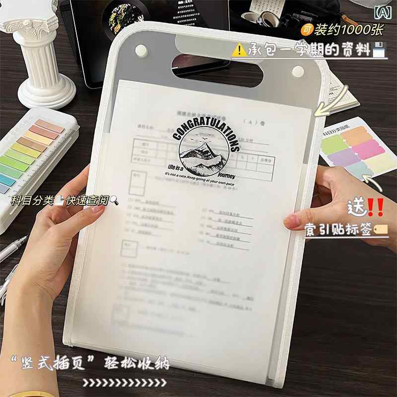 ファイルバッグ レディース メンズ A4 ドキュメントバッグ 書類ケース 大容量 13ポケット 手提げ 事務用品 オフィス用品(x2)