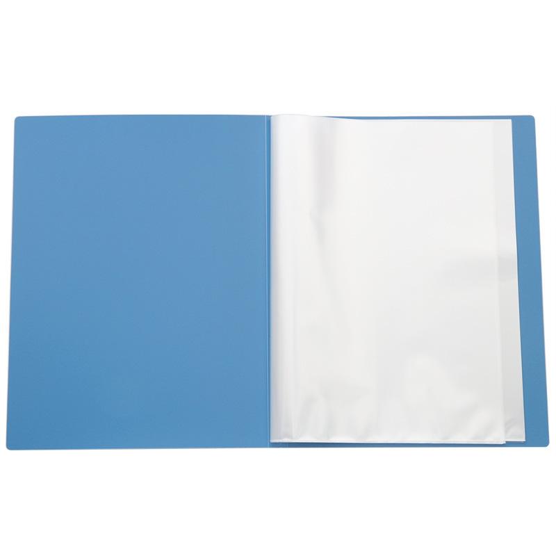 ファイル A4サイズ 30ポケット 書類ホルダー オフィス収納 事務用品 ブルー(x2)