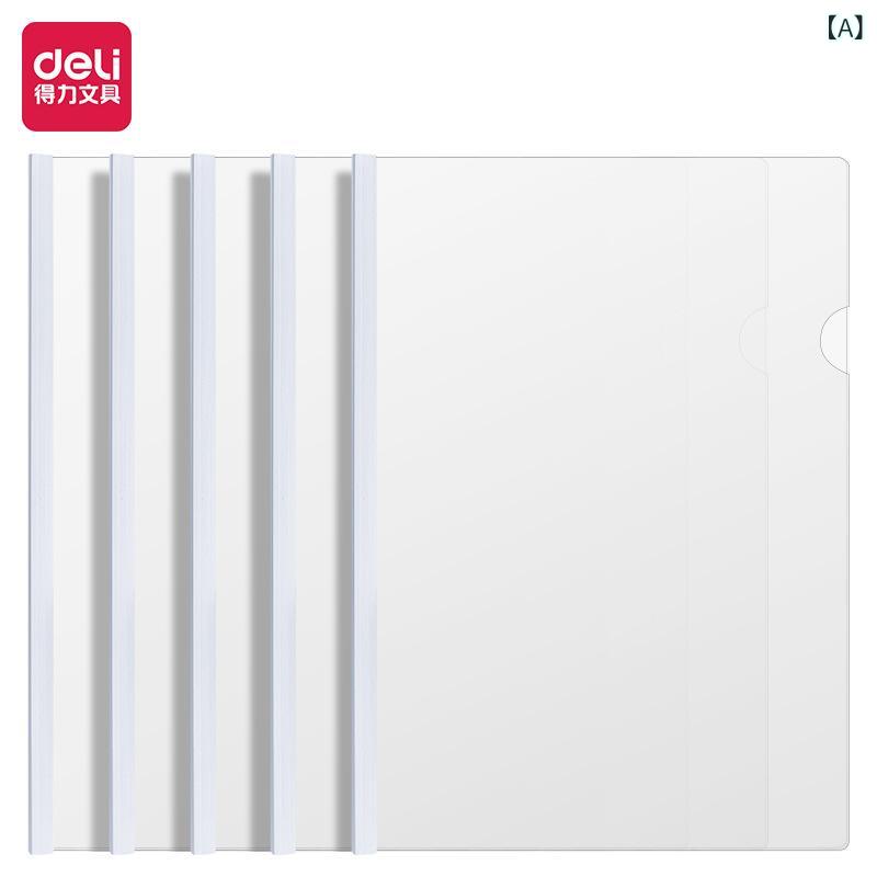 クリアファイル A4 透明 事務用品 オフィス収納 文房具 スライドバーフォルダー 9mm幅