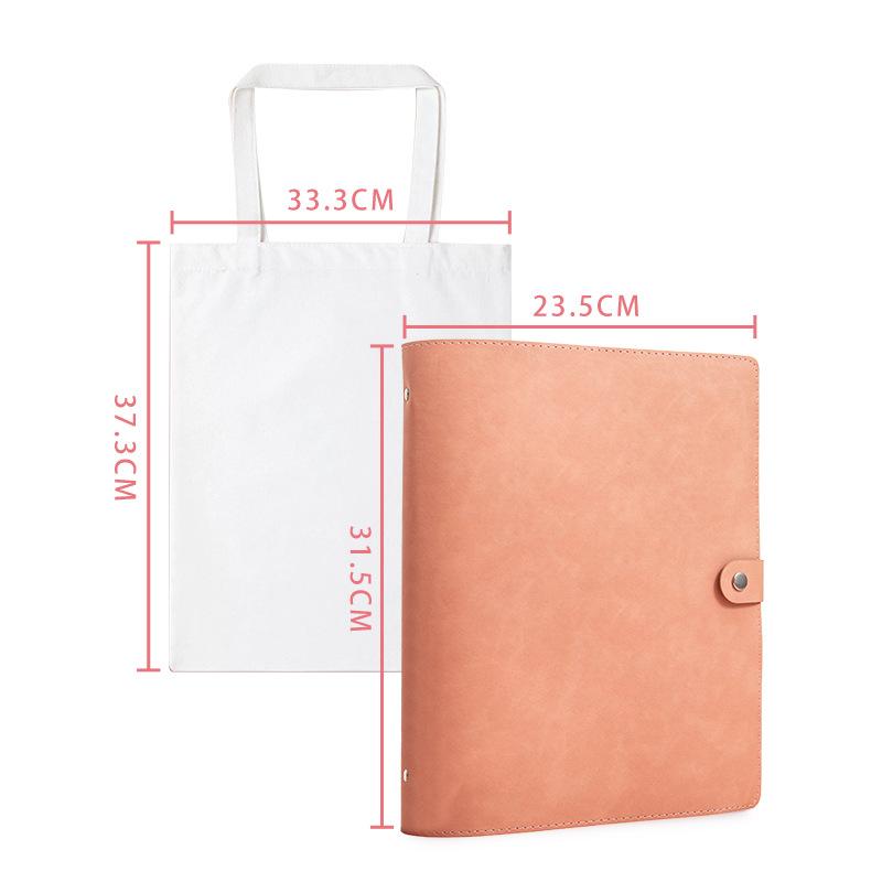 バインダー レディース メンズ A4 A5 レザー調 空白 差し替え式 ファイル ドキュメントホルダー 事務用..