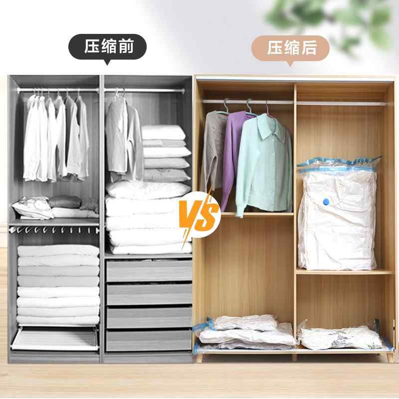 収納袋 衣類 圧縮袋 50x70cm 3枚セット 厚手 透明 真空 圧縮 ポンプ付き 衣服 寝具 収納(x2)