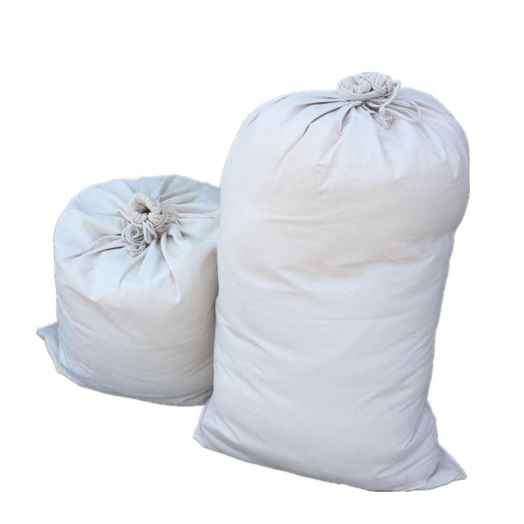 布団収納袋 大容量 帆布 巾着袋 全綿 コットン ロープ 防塵 衣類 雑貨 本 薬 ランドリー収納 旅行 引っ越し(x2)