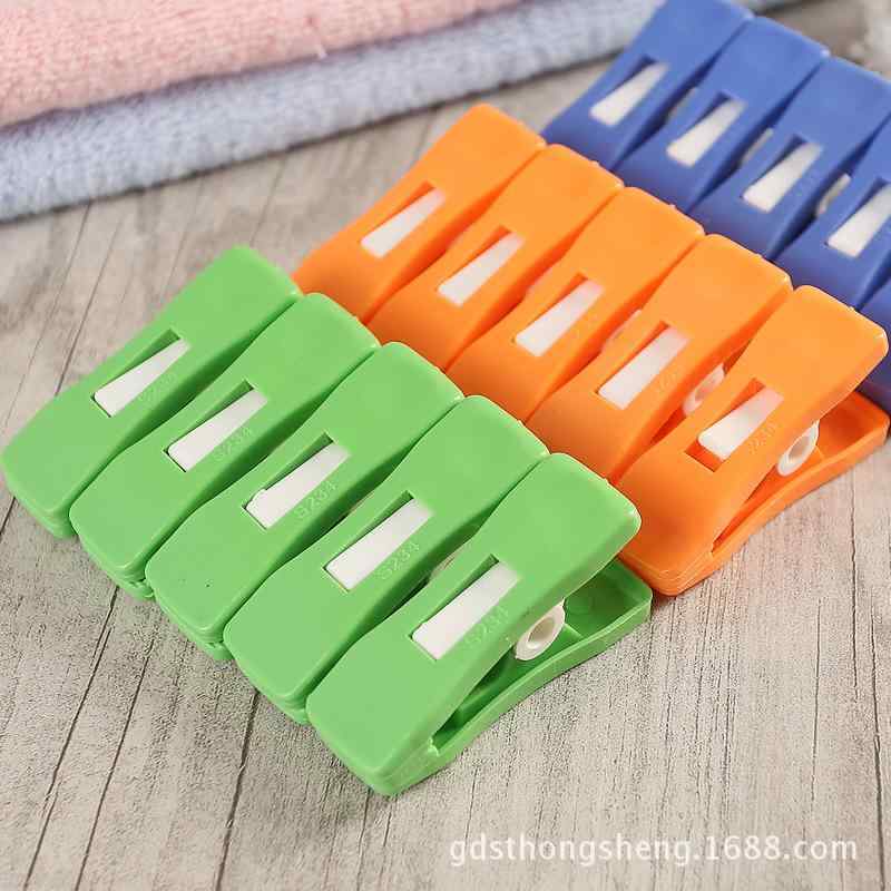 洗濯バサミ 厚手 プラスチック製 洗濯クリップ 防風 ランドリークリップ 衣類 靴下 ピンチ 赤 緑 青(x500)