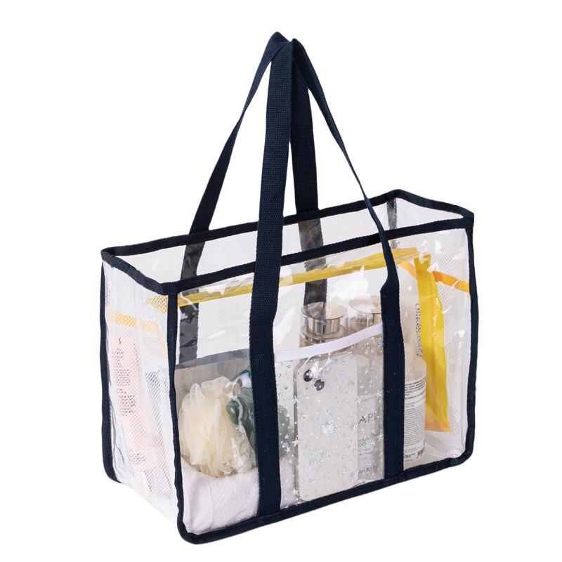 収納バッグ ビーチバッグ レディース 大容量 透明 PVC 防水 洗面用品 収納バッグ トートバッグ 子供用 ..