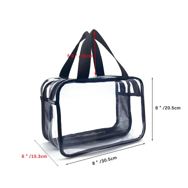 化粧ポーチ レディース 防水 洗面用具収納 立方体型 PVC 多用途 旅行用 グレー 透明 ホワイト 大容量 ..