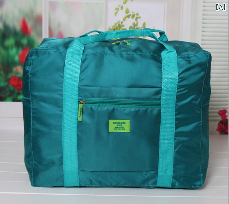 トラベルバッグ 旅行用収納バッグ 防水ナイロン製 衣類収納ケース 整理用ポーチ 立方体型 大容量 軽量 ブルー ブラック レッド(x2)