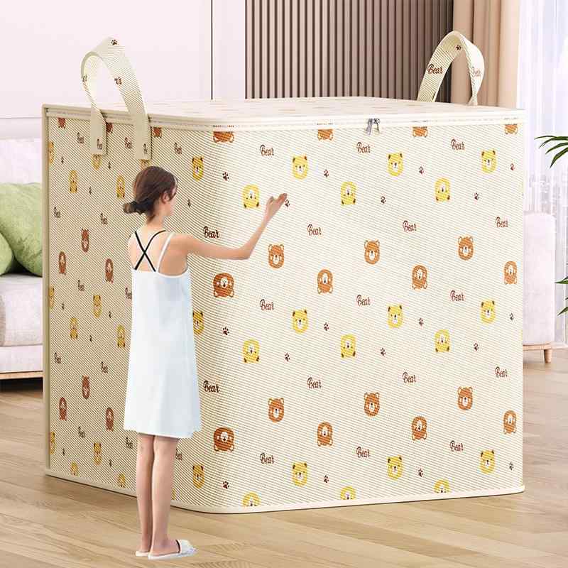 布団収納袋 大容量 防水 引っ越し用 衣類収納 整理袋 持ち手付き 寝具 荷物(x2)