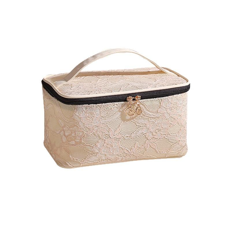 化粧ポーチ レディース レース 大容量 防滴 洗漱用品 収納 バッグ 旅行 携帯用 多機能 ハンドバッグ ベ..