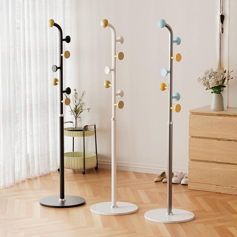 ハンガーラック 衣類収納 シングル 玄関 リビング 寝室 コート掛け 帽子掛け バッグ収納 172cm ホワイト シルバー ブラック