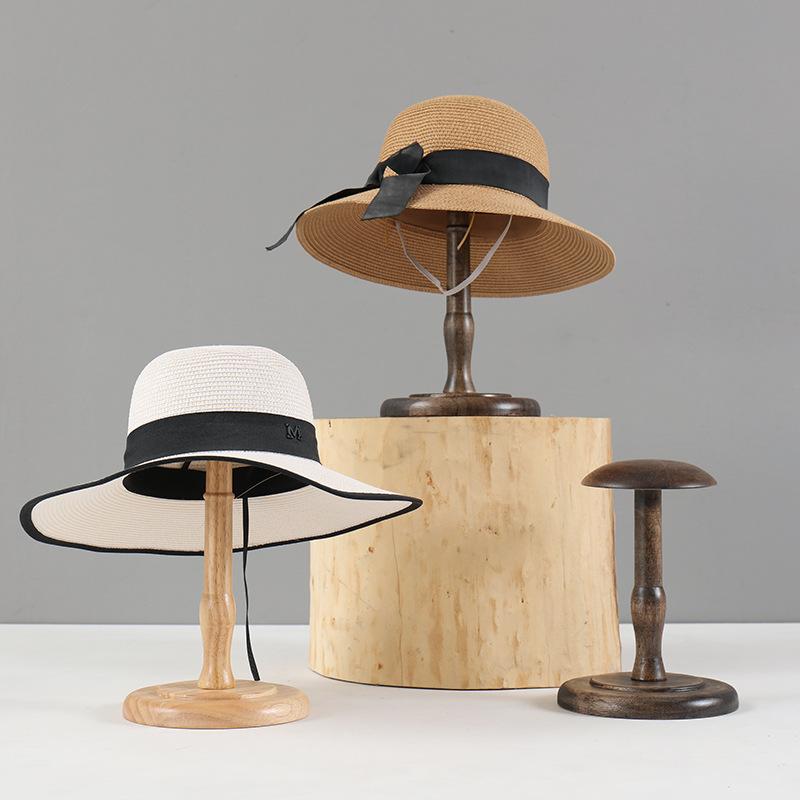 帽子 帽子スタンド 木製 店舗用 帽子置き ウィッグ 人頭 マネキン ディスプレイ 展示用 レトロ 原木