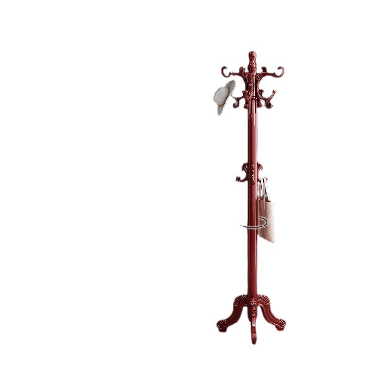 ハンガーラック 木製 コートハンガー スタンド式 玄関ハンガー 洋服掛け 帽子掛け 鞄掛け 可動 欧風