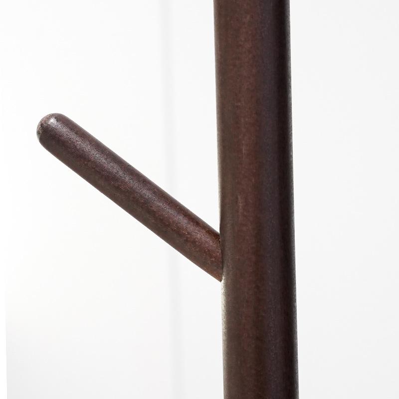 ハンガーラック 木製 帽子掛け バッグ掛け スタンド式 コートハンガー ポールハンガー 多機能 ホワイト 原木色 胡桃色(x2)