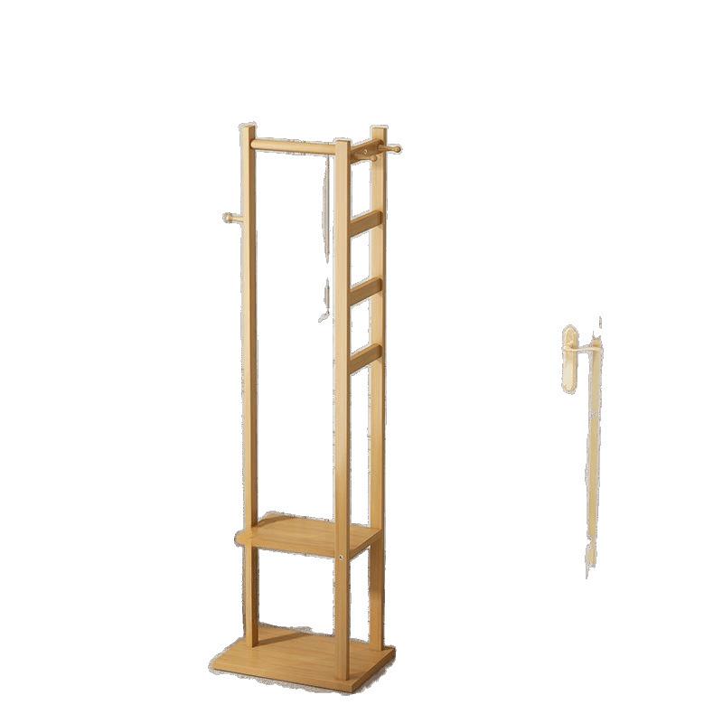 ハンガーラック 衣類収納 帽子掛け スタンド式 竹製 寝室 部屋 室内 鞄収納 カラー 茶色 北欧風