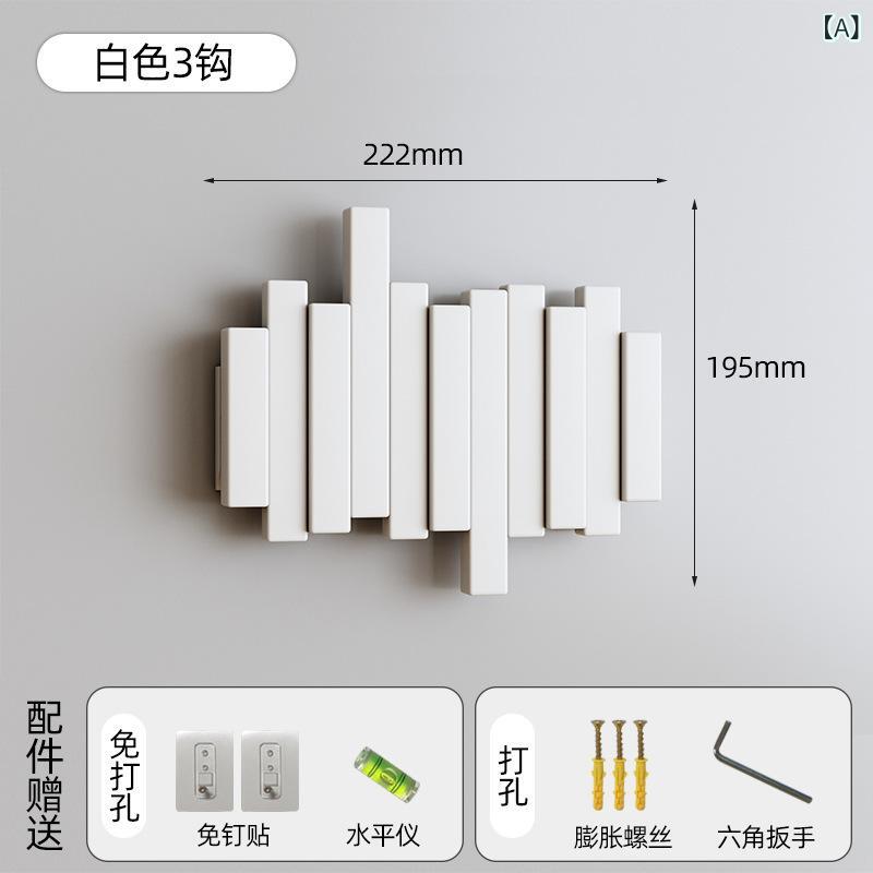 ハンガーラック 木製 帽子掛け 玄関 コート掛け 壁掛け ピアノ 鍵盤風 実木 多機能 白 黒 ウォールハンガー おしゃれ