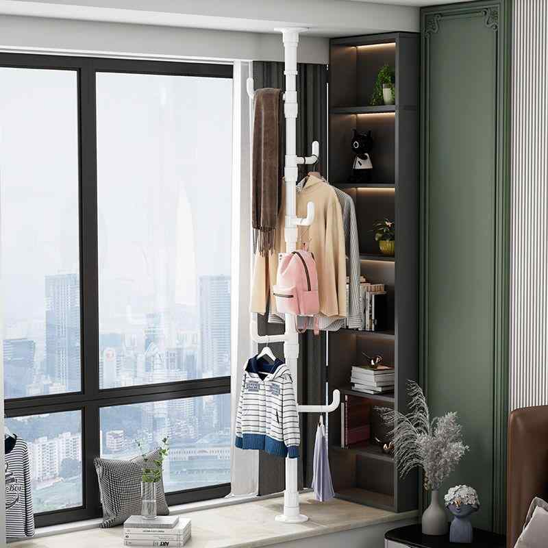 ハンガーラック 室内物干し 突っ張り式 大容量 ステンレス製 クローゼット コートハンガー 部屋干し 物干しスタンド 伸縮式 高さ調整可能 32mm 加粗鋼管