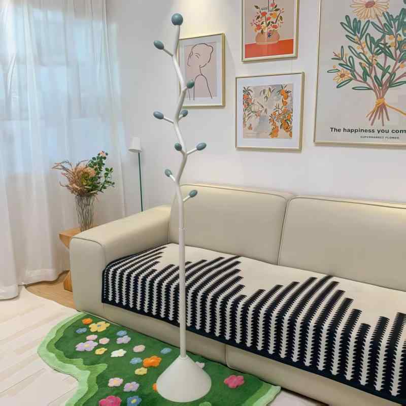 ハンガーラック 室内用 シンプル 立てかけ式 コートハンガー 帽子掛け 壁寄せ スリム 省スペース 白 黒 緑 メタルラック 頑丈