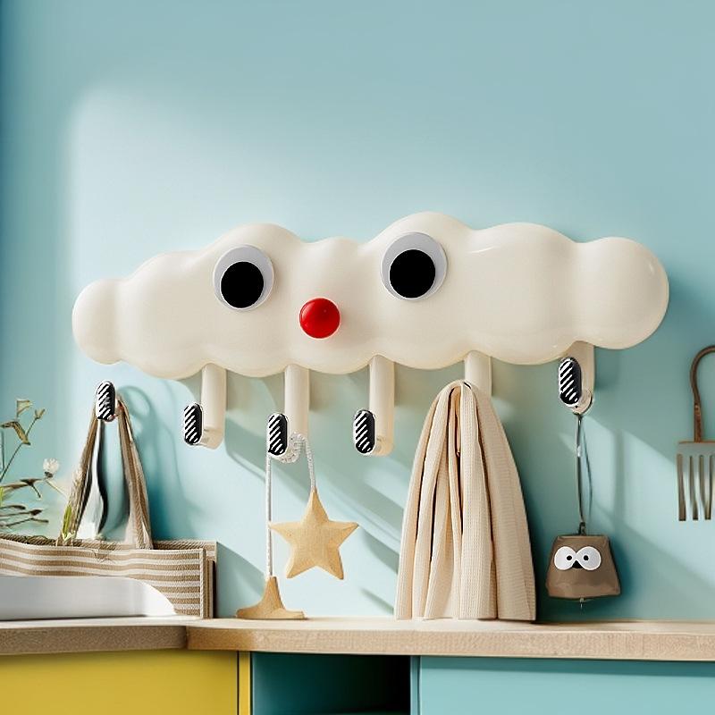 ドアハンガー 壁掛けフック 粘着式 扉掛け式 省スペース収納 穴不要 PP製 玄関 洗面所 寝室 キッチン タオル掛け 帽子掛け コート掛け バッグ掛け(x2)