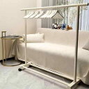 ハンガーラック 室内 屋外 ベランダ 物干しスタンド 洗濯物干し 部屋干し 伸縮 パイプハンガー 簡易衣類収納 学生寮 single pole ダブル キャスタ...