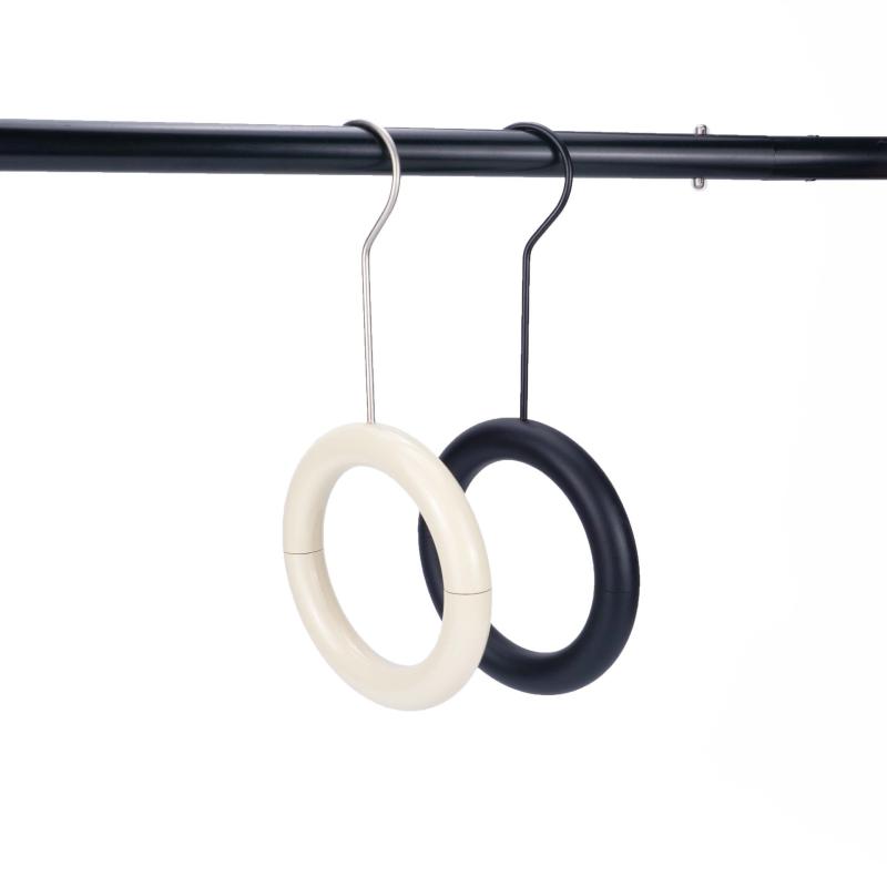 ハンガー 木製 ウッド サークル スカーフ ストール 収納 ディスプレイ ショップ 什器 ナチュラル ブラ..