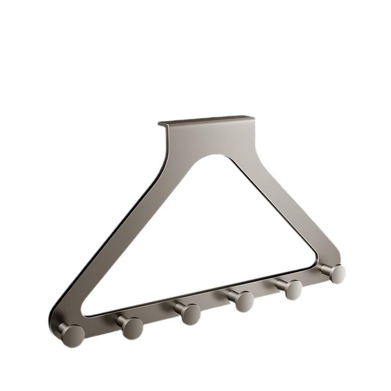 ドアハンガー ドア掛け式 ハンガーラック 壁掛けフック アルミ製 帽子掛け 洋服掛け コート掛け カバン掛け 壁掛け収納 穴あけ不要 クリーム色 ガンメタル