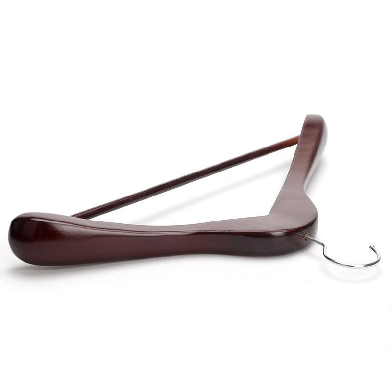 ハンガー 男性用 スーツ コート ジャケット用 木製 型崩れ防止 幅広 肩 厚め 丈夫 原木色 ブラック(x10)