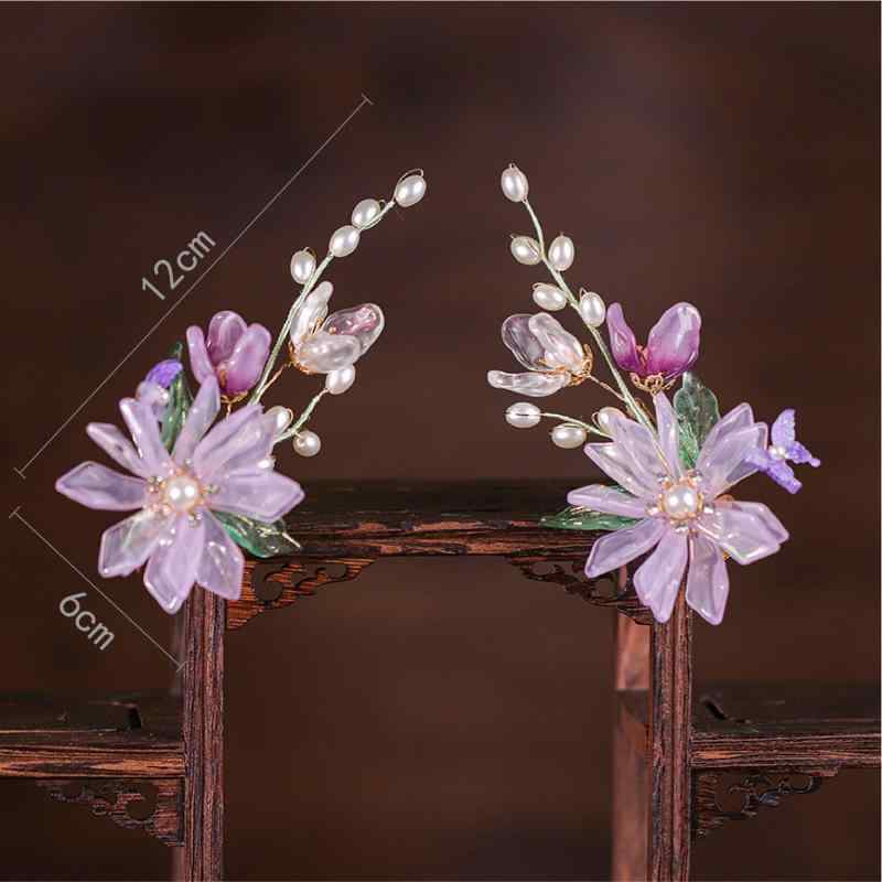 ヘアアクセサリー レディース 古風髪飾りセット 簪 櫛 花柄 合金製 レトロ ハンドメイド ウェディング パーティー コスプレ