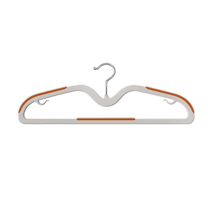 ハンガー 省スペース型 衣類ハンガー 滑り止め 跡がつきにくい 衣類収納 クローゼット コート ワンピース 型崩れ防止 静音グレー(x10)