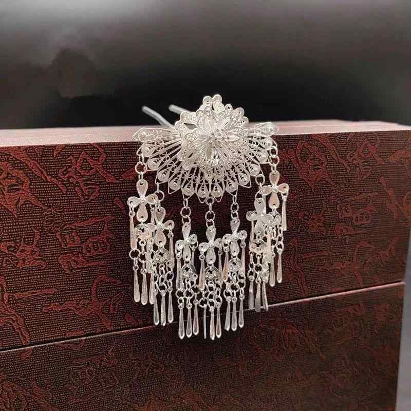 ヘアアクセサリー レディース 古風 ヘアピン かんざし 簪 シルバー 蝶 バタフライ チャイナドレス 漢服..