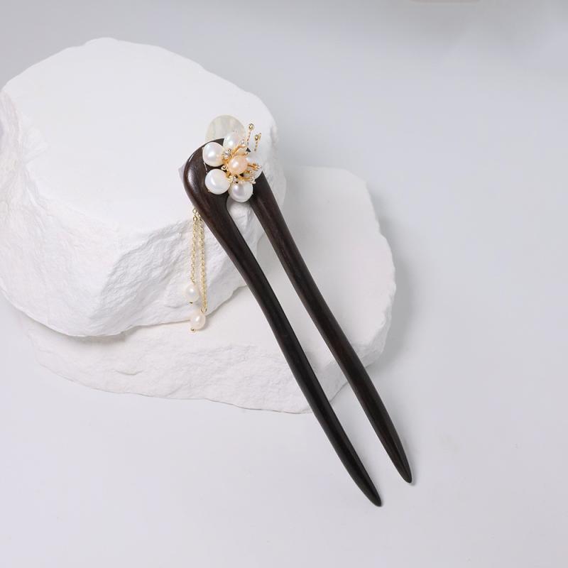 ヘアアクセサリー レディース 豪華感 和風 髪飾り かんざし 簪 U字 木製 タッセル 花柄 紫水晶風 蝶 バタフライ エスニック アジアン テイスト コスプレ パーティー