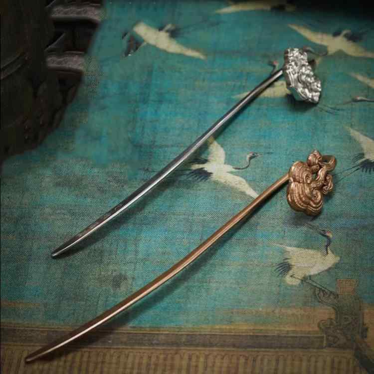 かんざし ブックマーカー 中華風 髪飾り ゴールド 花柄 しおり 銅製 簪 栞