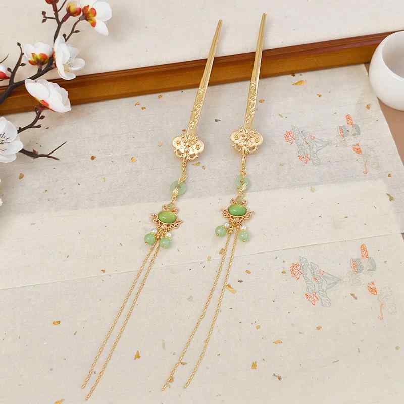 ヘアアクセサリー レディース 古風 длинный 流蘇 электролитическое покрытие ヘアピン женский 豪華感 чайна-п...