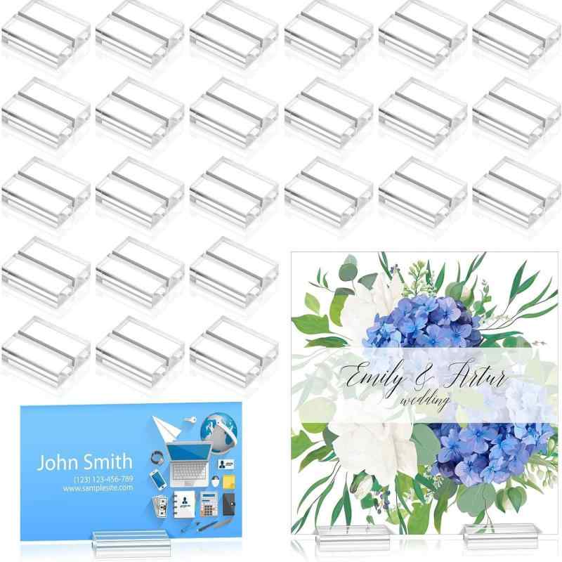 カードスタンド 50個 アクリル製 カードホルダー 名刺スタンド 透明 デスク 数字 結婚式 イベント パー..